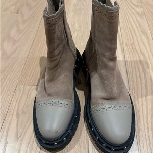 Free People Women's Suede Tate Chelsea boot -